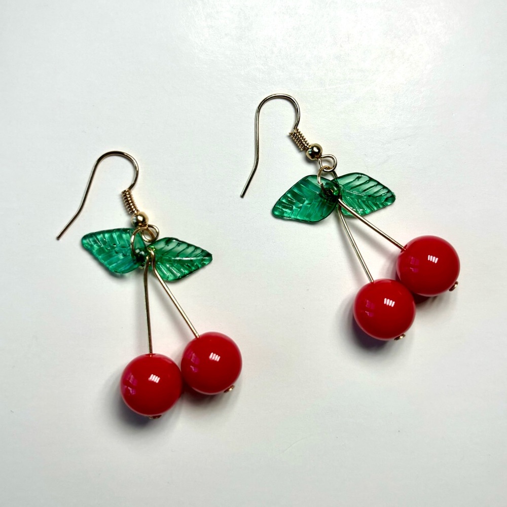 Cherry Drop Earrings - NWOT
